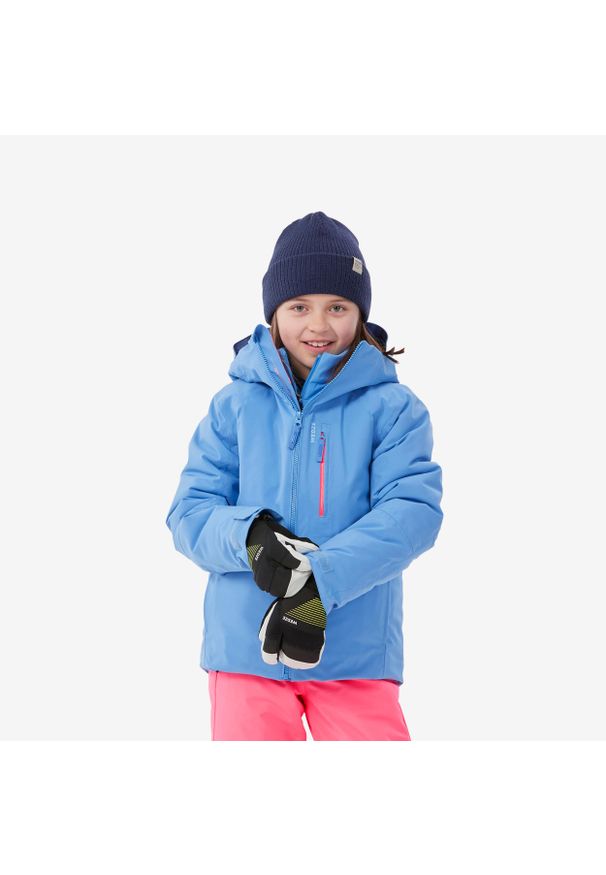 WEDZE - Kurtka narciarska dla dzieci Wedze 550. Kolor: różowy, wielokolorowy, niebieski. Materiał: tkanina. Sezon: zima. Sport: narciarstwo