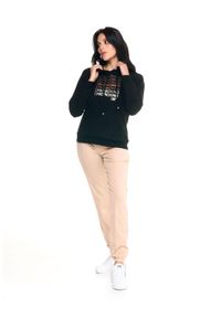 LEONE 1947 APPAREL - Damska bluza z kapturem Leone Winter Chic Boxing. Typ kołnierza: kaptur. Kolor: czarny. Materiał: lycra. Sport: fitness
