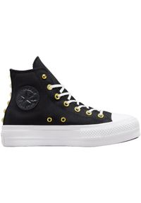 Buty Converse Ctas Lift Hi, Kobiety. Kolor: czarny. Materiał: materiał
