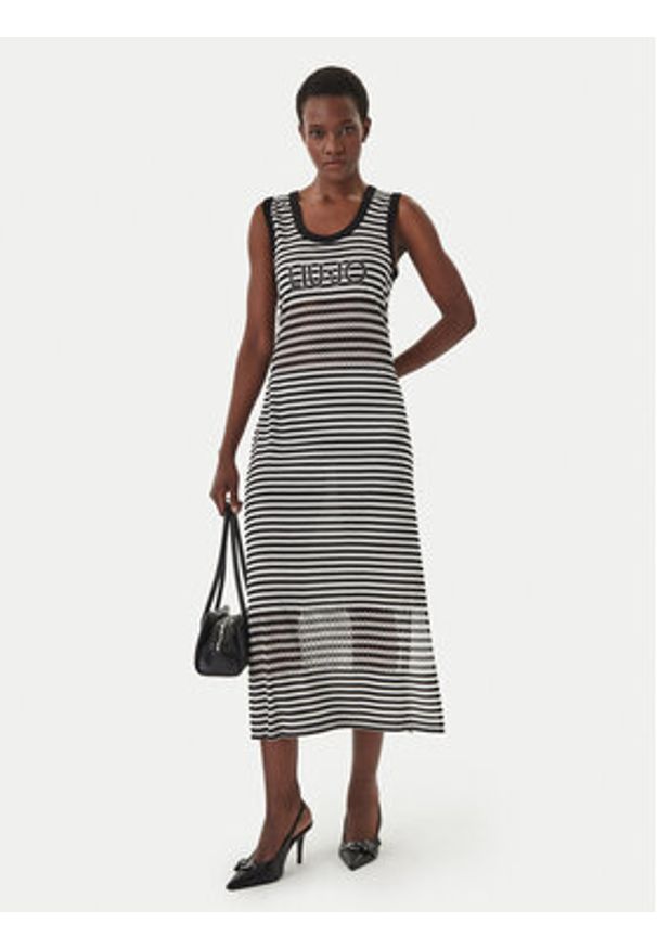 Liu Jo Beachwear Sukienka letnia VA6198 J3908 Czarny Slim Fit. Kolor: czarny. Materiał: wiskoza. Sezon: lato