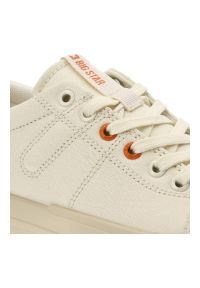 Big-Star - Beżowe Trampki Big Star Sportowe Obuwie Damskie. Okazja: na co dzień. Kolor: beżowy. Materiał: materiał. Styl: sportowy #7