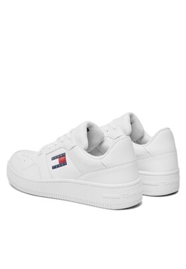 Tommy Jeans Sneakersy Tjm Retro Basket Ess EM0EM01395 Biały. Kolor: biały. Materiał: skóra