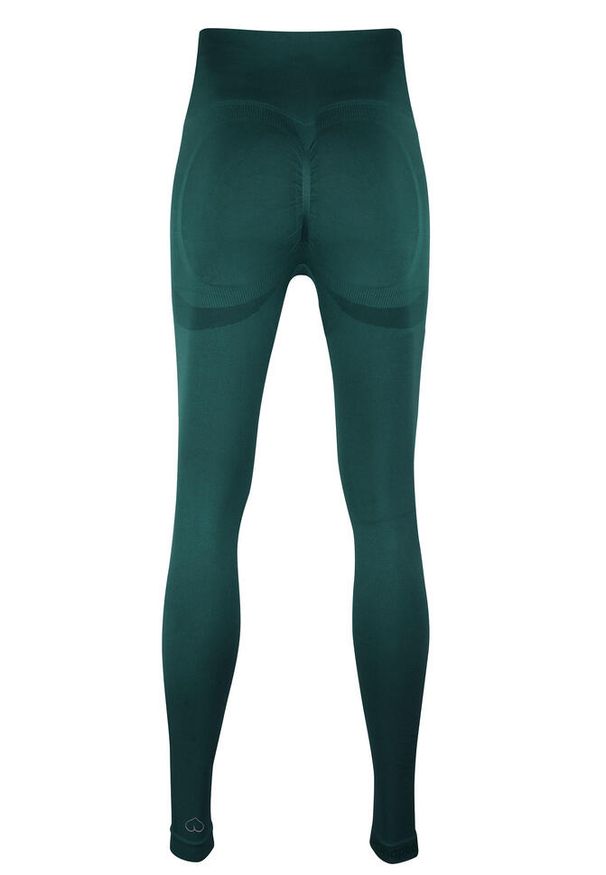BESHAPED - Legginsy Modelujące - Power Up! Bezszwowe. Kolor: zielony. Materiał: nylon. Sport: fitness