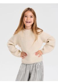 Sinsay - Sweter z długim rękawem - kremowy. Kolor: kremowy. Długość rękawa: długi rękaw. Długość: długie #1