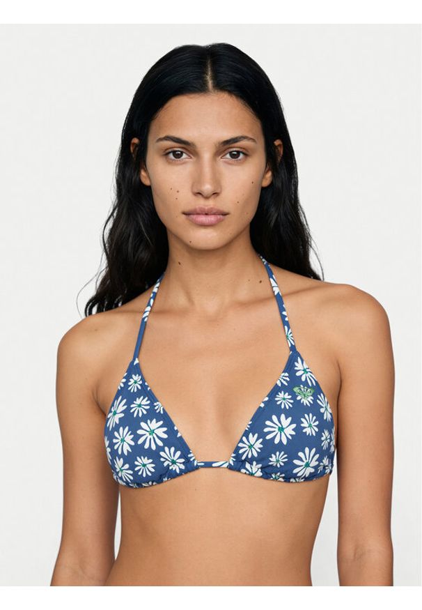 Roxy Góra od bikini Printed Essentials Tiki Tri ERJX305695 Niebieski. Kolor: niebieski. Materiał: syntetyk