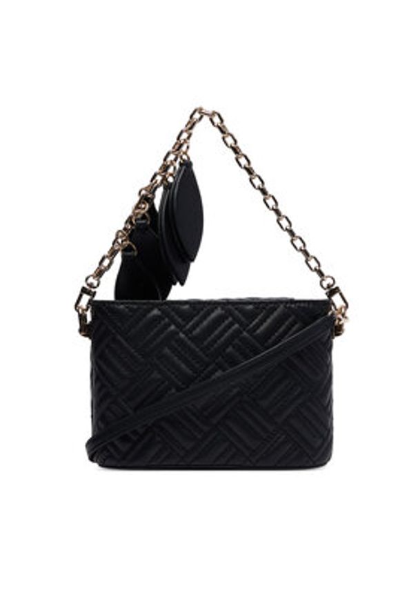 Guess Torebka Sally Mini HWQG99 21770 Czarny. Kolor: czarny. Materiał: skórzane