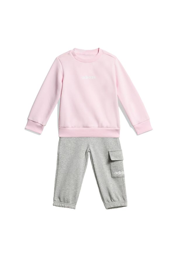 Adidas - Zestaw Essentials Joggers Kids. Okazja: na uczelnię. Kolor: różowy, wielokolorowy, biały. Materiał: dresówka, materiał. Styl: sportowy
