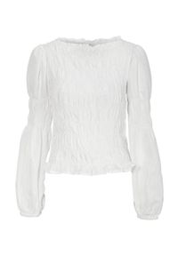 Cream Bluzka z wiskozy ze szwami marszczonymi Henva biały female biały 42. Kolor: biały. Materiał: wiskoza. Styl: elegancki #1