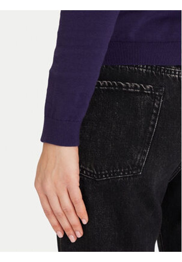 Tommy Jeans Golf Essential DW0DW21672 Fioletowy Regular Fit. Typ kołnierza: golf. Kolor: fioletowy. Materiał: bawełna