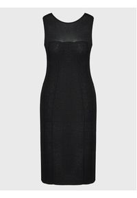 Glamorous Sukienka dzianinowa CK6708 Czarny Slim Fit. Kolor: czarny. Materiał: syntetyk #6