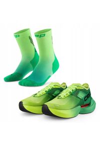CEP - Zestaw biegacza: damskie buty sportowe i skarpety biegowe. Kolor: zielony #1