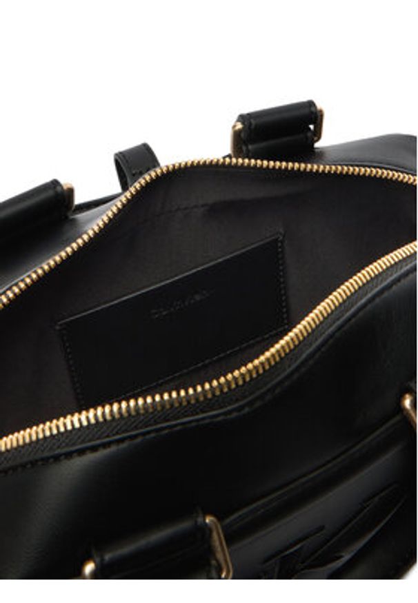 Calvin Klein Torebka Bold Ck Bauletto Crossbody LV04F3411G Czarny. Kolor: czarny. Materiał: skórzane