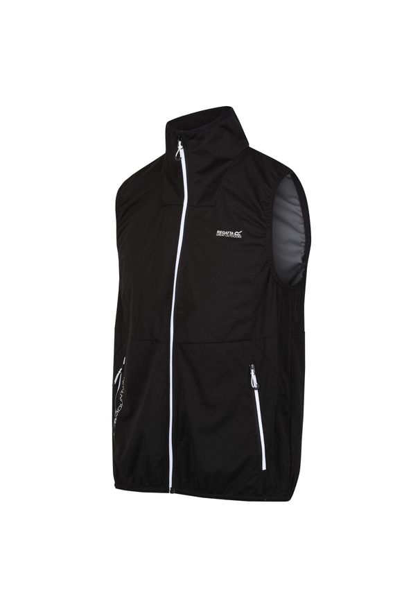 Kamizelka turystyczna męska Lankin Regatta softshell. Kolor: czarny. Materiał: syntetyk. Długość rękawa: bez rękawów