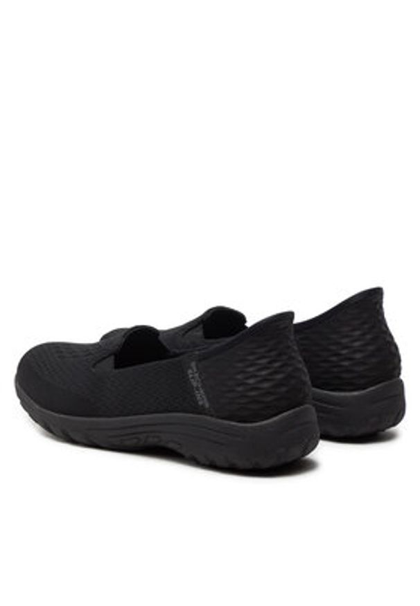 skechers - Skechers Półbuty 158698/BBK Czarny. Kolor: czarny. Materiał: materiał