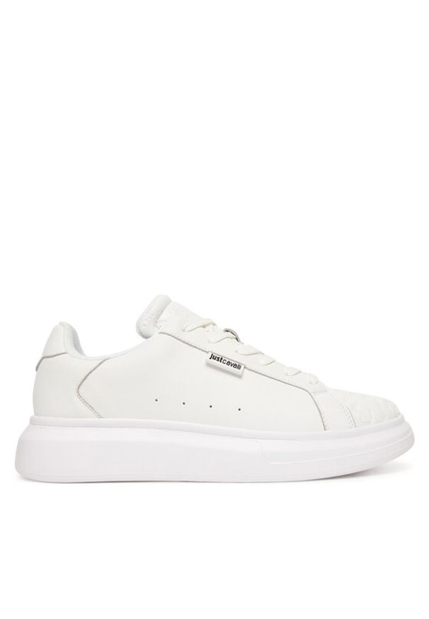 Just Cavalli Sneakersy 79QA3SBE ZPB62 Biały. Kolor: biały. Materiał: skóra