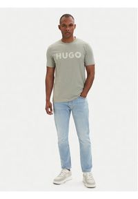 Hugo - HUGO T-Shirt Dulivio 50467556 Zielony jasny Regular Fit. Kolor: zielony. Materiał: bawełna #4