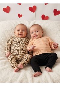 Sinsay - Bawełniana koszulka 2 pack - kremowy. Kolor: kremowy. Materiał: bawełna #1