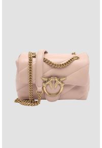 Pinko - PINKO Różowa kopertówka damska Love Puff Mini CL. Kolor: różowy. Materiał: pikowane. Styl: casual, elegancki, wizytowy #1