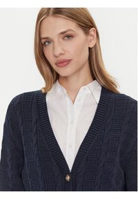 Tommy Jeans Kardigan Cable DW0DW21681 Granatowy Relaxed Fit. Kolor: niebieski. Materiał: bawełna #5