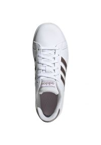 Adidas - Buty adidas Grand Court Jr EF0101 białe czarne. Okazja: na co dzień. Zapięcie: sznurówki. Kolor: czarny, biały, wielokolorowy. Materiał: guma, syntetyk, skóra. Szerokość cholewki: normalna #6