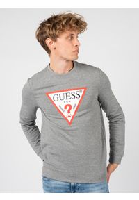 Guess Bluza | M0BQ37 K7ON1 | Mężczyzna | Szary. Okazja: na co dzień. Kolor: szary. Materiał: bawełna, wiskoza, elastan. Wzór: nadruk. Styl: casual #3