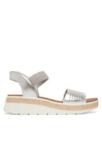 skechers - Skechers Sandały Bobs Sun Ray 114415/SIL Srebrny. Kolor: srebrny. Materiał: skóra #1
