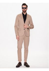 Lindbergh Marynarka 30-32035 Beżowy Slim Fit. Kolor: beżowy. Materiał: syntetyk #2