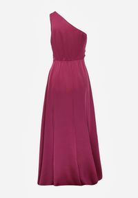 Renee - Fioletowa Elegancka Sukienka na Jedno Ramię o Asymetrycznym Fasonie Leylane. Kolor: fioletowy. Typ sukienki: asymetryczne. Styl: elegancki. Długość: maxi #7