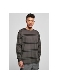 Koszulka z długim rękawem Urban Classics oversized striped. Kolor: czarny. Długość rękawa: długi rękaw. Długość: długie. Wzór: paski #1