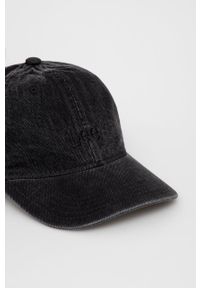 Lee czapka z daszkiem jeansowa kolor czarny gładka. Kolor: czarny. Materiał: jeans. Wzór: gładki #4