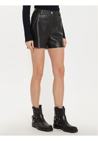 Morgan Szorty z imitacji skóry 242-SHILY Czarny Regular Fit. Kolor: czarny. Materiał: skóra #1