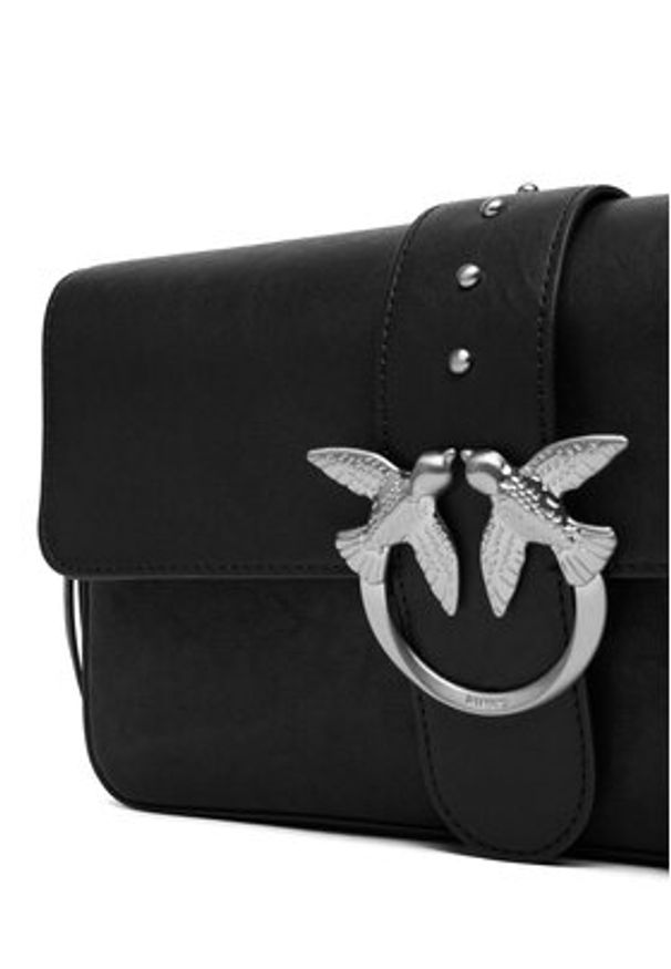 Pinko - PINKO Torebka Love One Slouchy Zip Classic AI 25-26 PLTT 105081 A2JG Czarny. Kolor: czarny. Materiał: skórzane