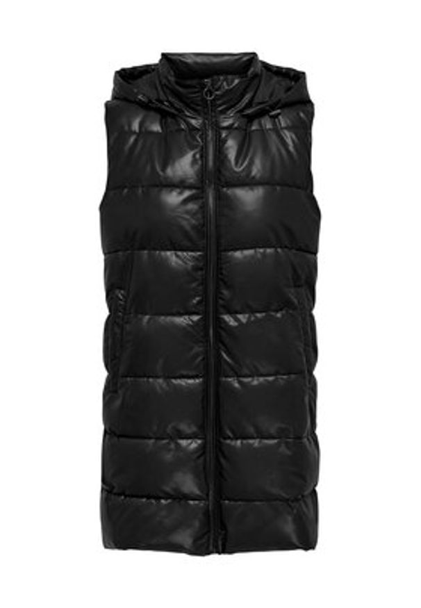 only - ONLY Bezrękawnik 15300267 Czarny Regular Fit. Kolor: czarny. Materiał: skóra. Długość rękawa: bez rękawów