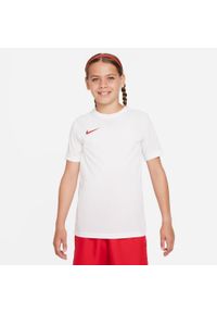Koszulka treningowa chłopięca Nike Park Vii. Kolor: biały. Długość rękawa: krótki rękaw. Długość: krótkie