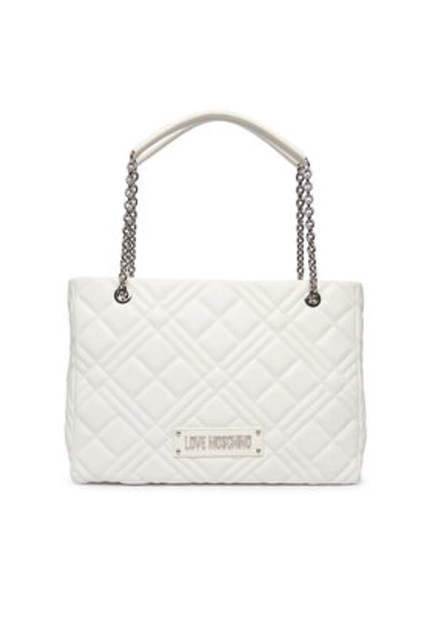 Love Moschino - LOVE MOSCHINO Torebka JC4145PP0MLA0100 Biały. Kolor: biały. Materiał: skórzane