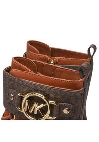 MICHAEL Michael Kors Botki Rory Lug Bootie 40F2ROME2L Brązowy. Kolor: brązowy. Materiał: lakier, skóra