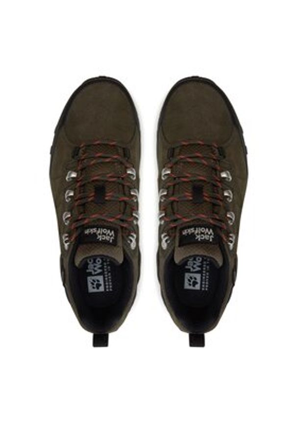 Jack Wolfskin Trekkingi Refugio Texapore Low M 4049851 Zielony. Kolor: zielony. Materiał: welur, skóra. Sport: turystyka piesza