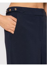 Tory Burch Spodnie materiałowe Crepe 85934 Granatowy Relaxed Fit. Kolor: niebieski. Materiał: materiał, wiskoza