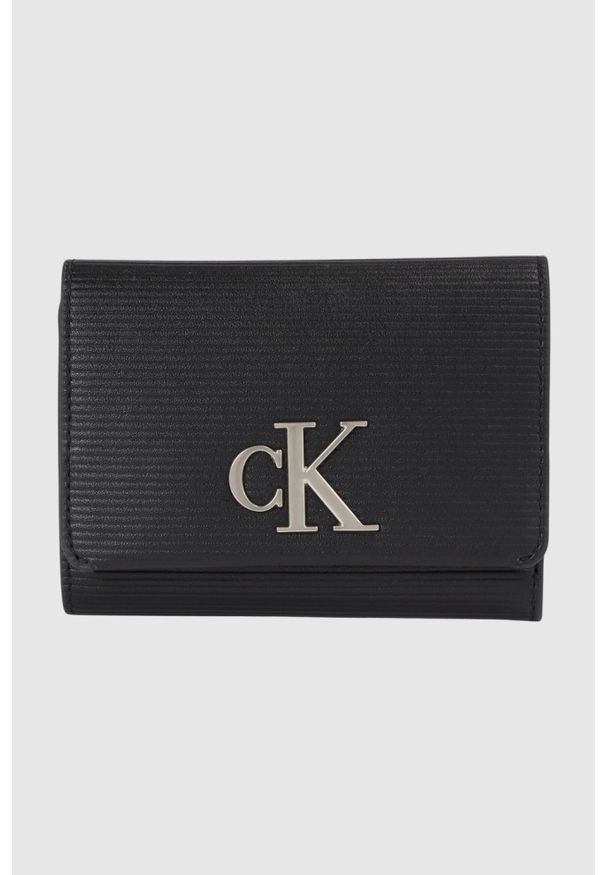 Calvin Klein - CALVIN KLEIN Czarny portfel. Kolor: czarny