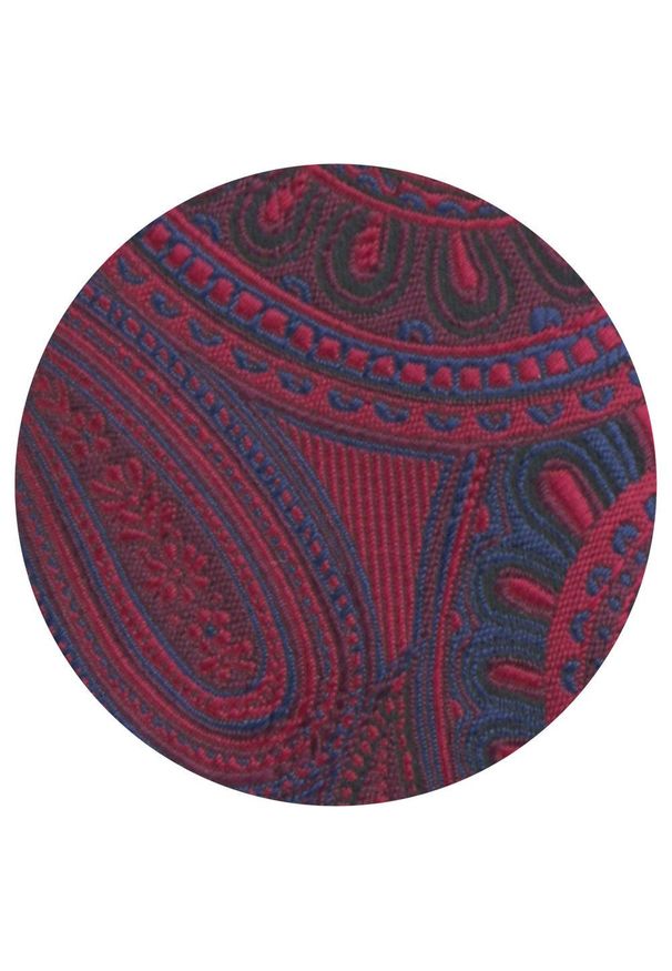 Krawat Męski - Angelo di Monti - Ciemna Czerwień, Duże Paisley. Kolor: czerwony. Materiał: tkanina. Wzór: paisley. Styl: elegancki, wizytowy