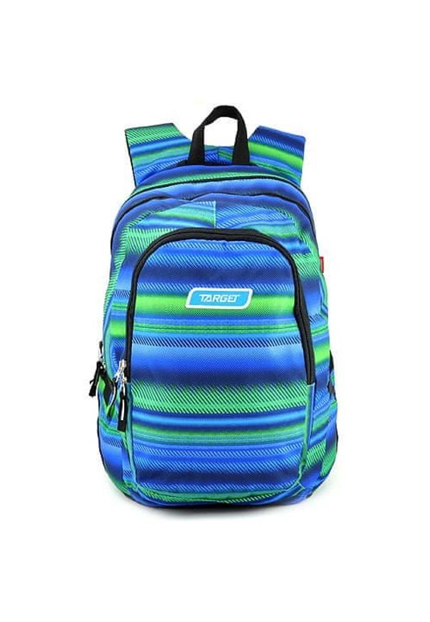 Target Plecak docelowy dla studentów, Zielono-niebieski z wzorem. Kolor: wielokolorowy, zielony, niebieski. Styl: młodzieżowy