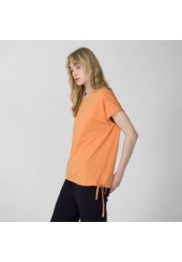 outhorn - T-shirt oversize damski - pomarańczowy. Okazja: na co dzień. Kolor: pomarańczowy. Materiał: bawełna. Styl: casual #2