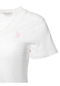 U.S. Polo Assn. T-Shirt WUP0635 Biały Classic Fit. Typ kołnierza: polo. Kolor: biały. Materiał: bawełna #4