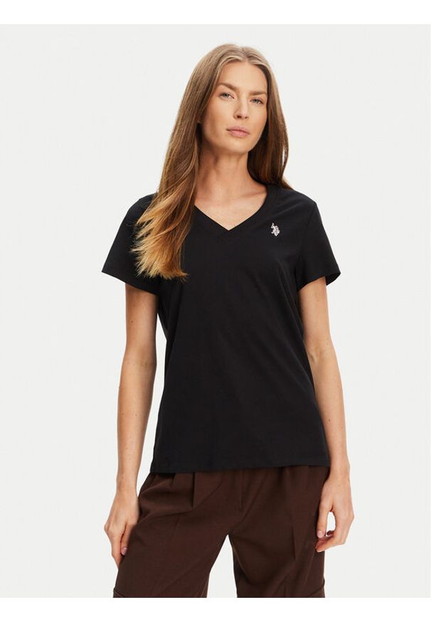 U.S. Polo Assn. T-Shirt WUP0635 Czarny Classic Fit. Typ kołnierza: polo. Kolor: czarny. Materiał: bawełna