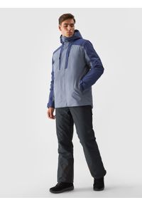 4f - 4F Kurtka narciarska membrana 10000 męska - granatowa XXL. Okazja: na co dzień. Typ kołnierza: kaptur. Kolor: niebieski. Materiał: poliester, dzianina, materiał, tkanina. Wzór: gładki. Sezon: zima. Styl: klasyczny, casual, sportowy #2