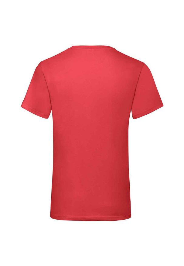 FRUIT OF THE LOOM - Koszulka Unisex Dla Dorosłych Z Dekoltem W Szpic. Kolor: czerwony