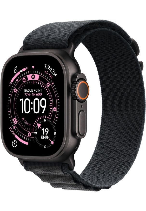 APPLE - Smartwatch Apple Watch Ultra 3 GPS + Cellular 49mm Black Titanium / Alpine Loop L Czarny (MF0X4QC/A). Rodzaj zegarka: smartwatch. Kolor: czarny