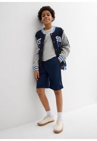 bonprix - Szorty sportowe Regular Fit. Kolor: niebieski. Wzór: nadruk. Styl: sportowy #2