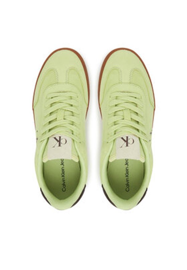 Calvin Klein Jeans Sneakersy Classic Cupsole Mix In YW0YW01767 Biały. Kolor: biały. Materiał: skóra