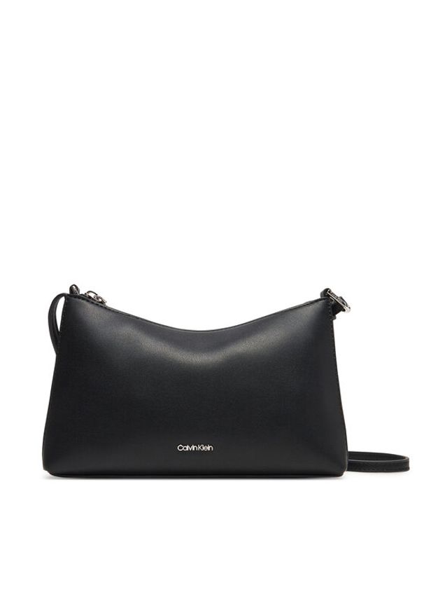 Calvin Klein Torebka Ck Must Conv Logo Jqd Strap Xbod LV04F3095G Czarny. Kolor: czarny. Materiał: skórzane